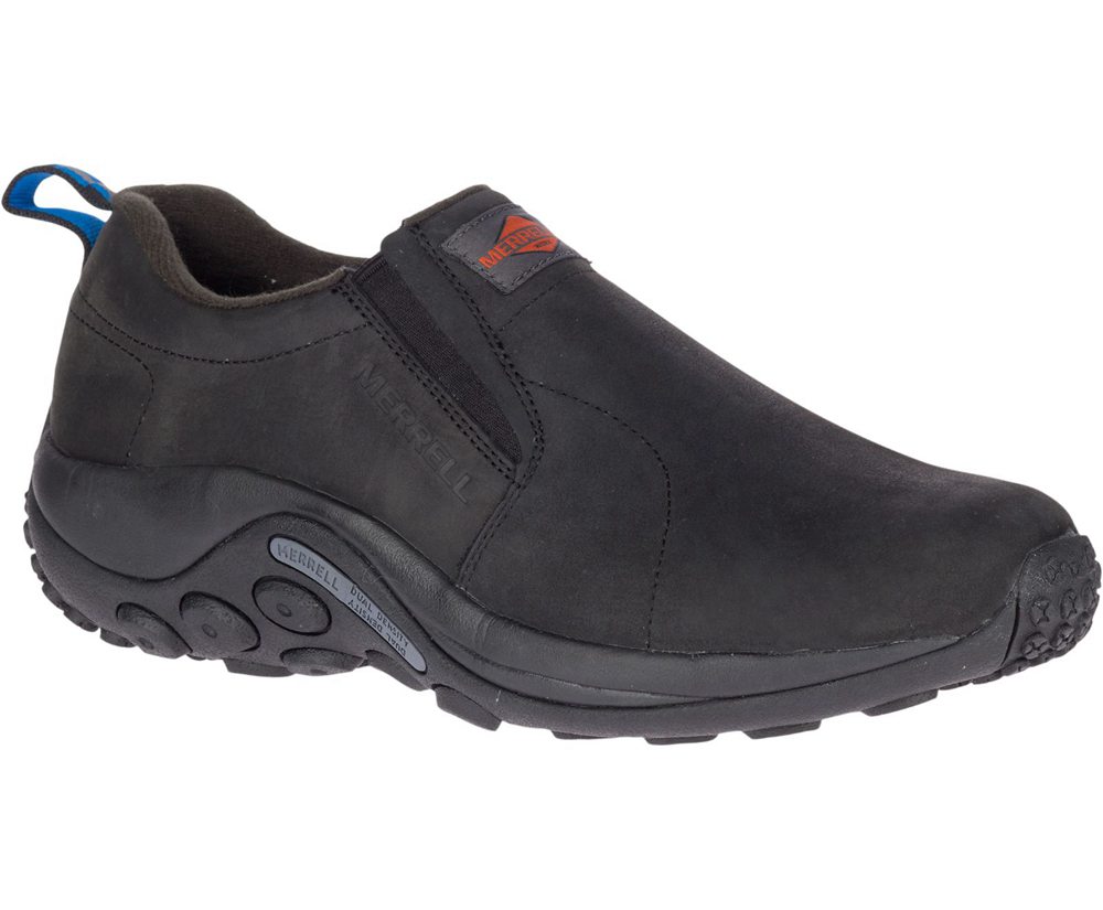 Merrell Slip Ons Black - Jungle Moc Leather SR - Mens 31ECXQGFJ